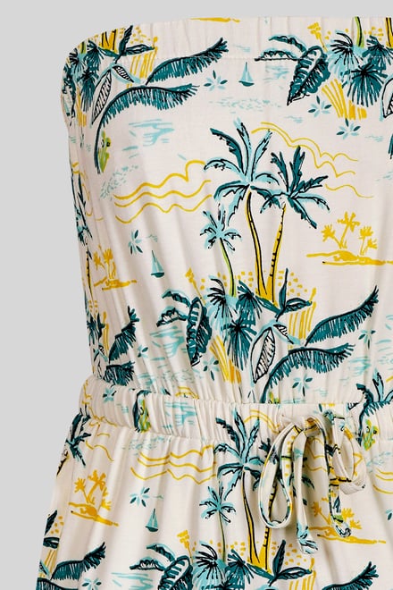Printed Bardot Jersey Mini Dress