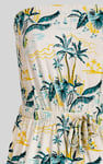 Printed Bardot Jersey Mini Dress