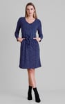 Slim Fit V-Neck Dot Printed Dress