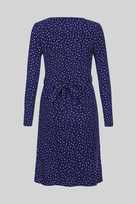 Slim Fit V-Neck Dot Printed Dress