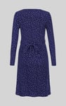Slim Fit V-Neck Dot Printed Dress