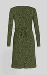 Slim Fit V-Neck Dot Printed Dress