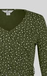Slim Fit V-Neck Dot Printed Dress