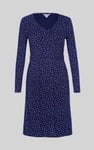 Slim Fit V-Neck Dot Printed Dress