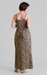 Geo Printed Jersey Wrap Front Maxi Dress