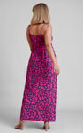 Geo Printed Jersey Wrap Front Maxi Dress