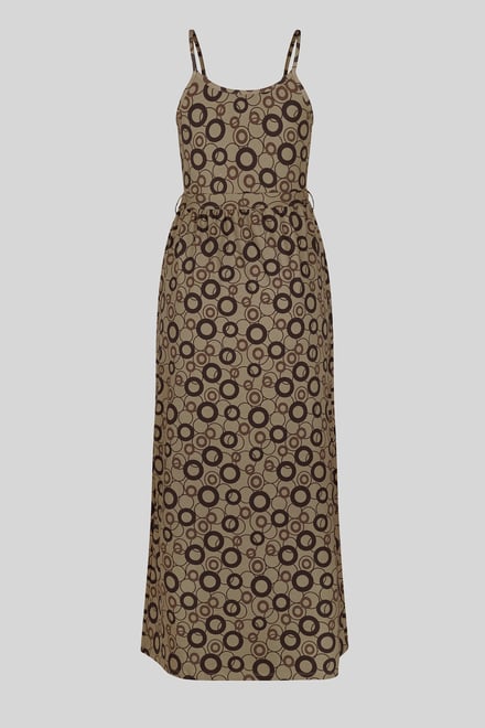 Geo Printed Jersey Wrap Front Maxi Dress