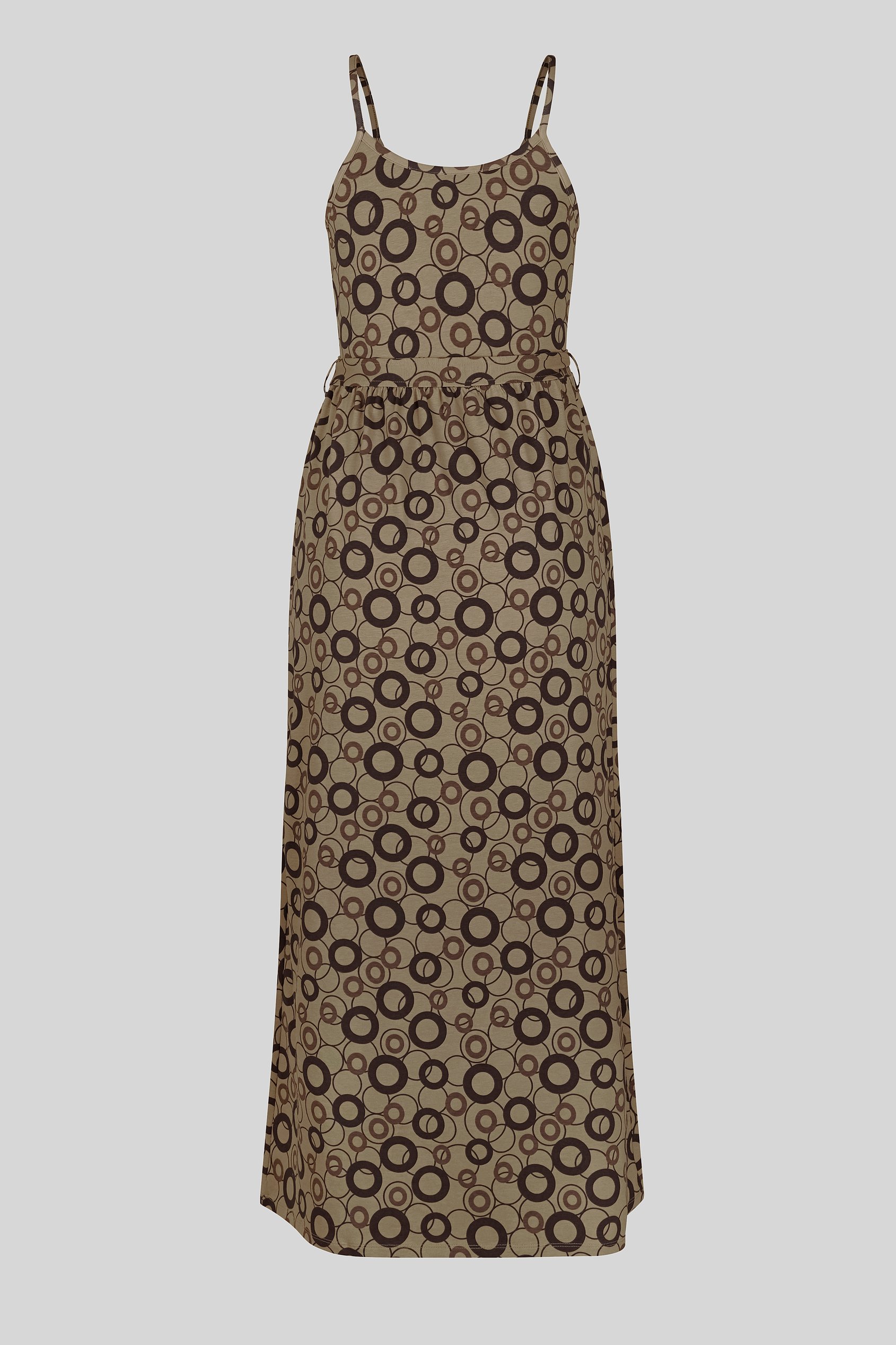 Geo Printed Jersey Wrap Front Maxi Dress