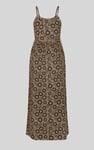 Geo Printed Jersey Wrap Front Maxi Dress