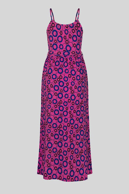 Geo Printed Jersey Wrap Front Maxi Dress