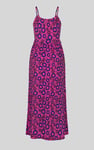 Geo Printed Jersey Wrap Front Maxi Dress