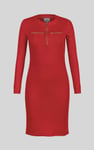 Women's Half Zip Mini Jersey Dress