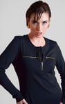Women's Half Zip Mini Jersey Dress