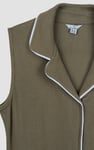 Brooke Sleeveless Contrast Rib Jersey Dress