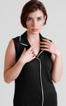 Brooke Sleeveless Contrast Rib Jersey Dress