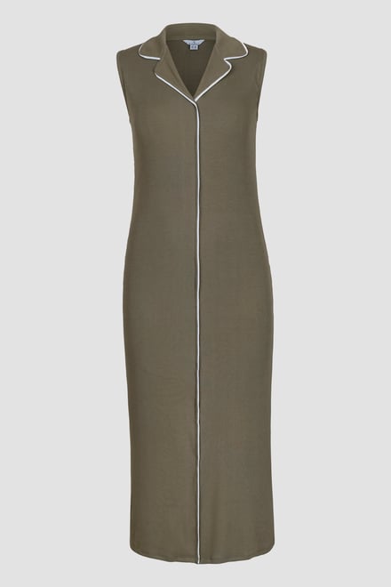 Brooke Sleeveless Contrast Rib Jersey Dress