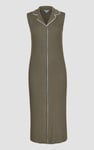 Brooke Sleeveless Contrast Rib Jersey Dress