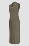 Brooke Sleeveless Contrast Rib Jersey Dress