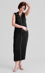 Brooke Sleeveless Contrast Rib Jersey Dress