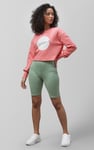 Raw Edge Chest Print Sweatshirt