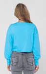 Raw Edge Chest Print Sweatshirt
