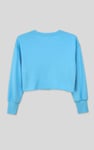 Raw Edge Chest Print Sweatshirt