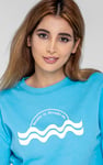 Raw Edge Chest Print Sweatshirt