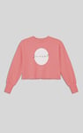 Raw Edge Chest Print Sweatshirt