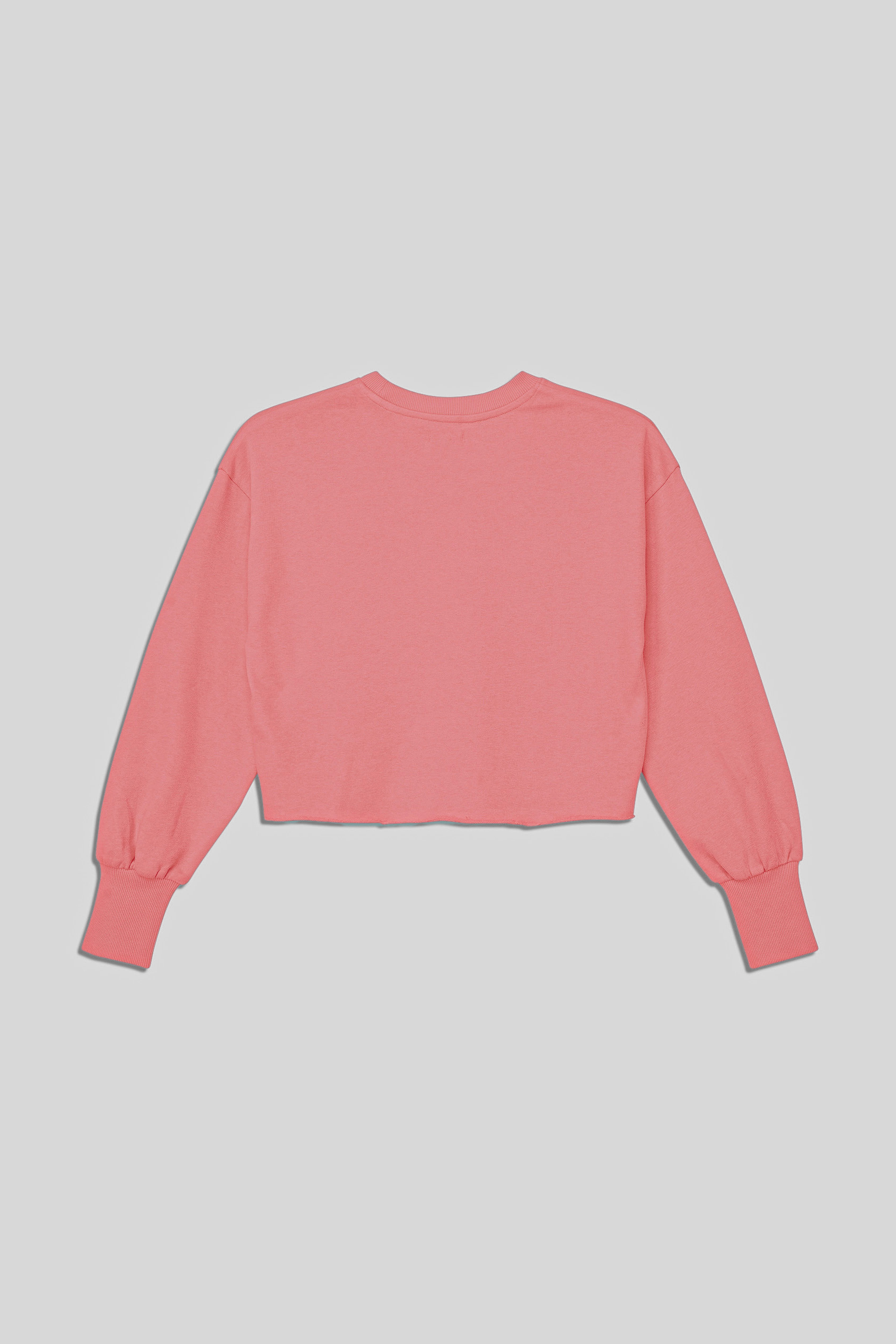 Raw Edge Chest Print Sweatshirt