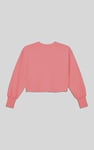 Raw Edge Chest Print Sweatshirt
