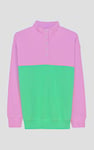 Colour Block LS High Neck Sweatshirt