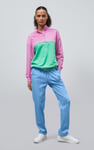 Colour Block LS High Neck Sweatshirt