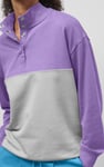 Colour Block LS High Neck Sweatshirt