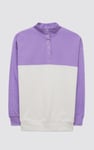 Colour Block LS High Neck Sweatshirt