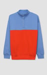 Colour Block LS High Neck Sweatshirt