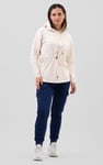Womens Hooded Tie Waist Sweatshirt