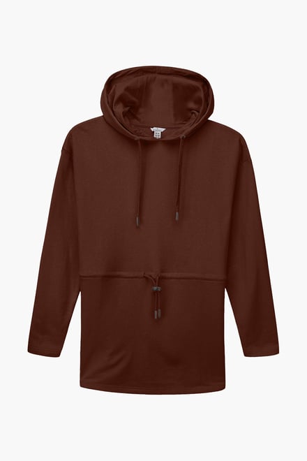 Womens Hooded Tie Waist Sweatshirt
