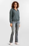 Womens V-Neck Drop Shoulder Hoodie