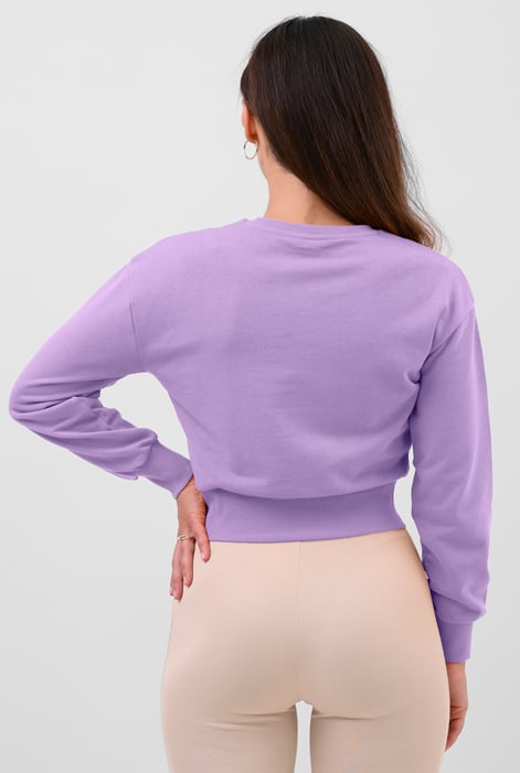 Womens Purple Crop Top Sweatshirt