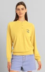 Henley Button Up Long Sleeve Sweatshirt