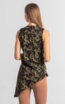 Asymmetric Hem Sleeveless Printed Top
