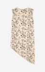 Asymmetric Hem Sleeveless Printed Top