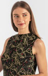Asymmetric Hem Sleeveless Printed Top