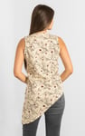Asymmetric Hem Sleeveless Printed Top