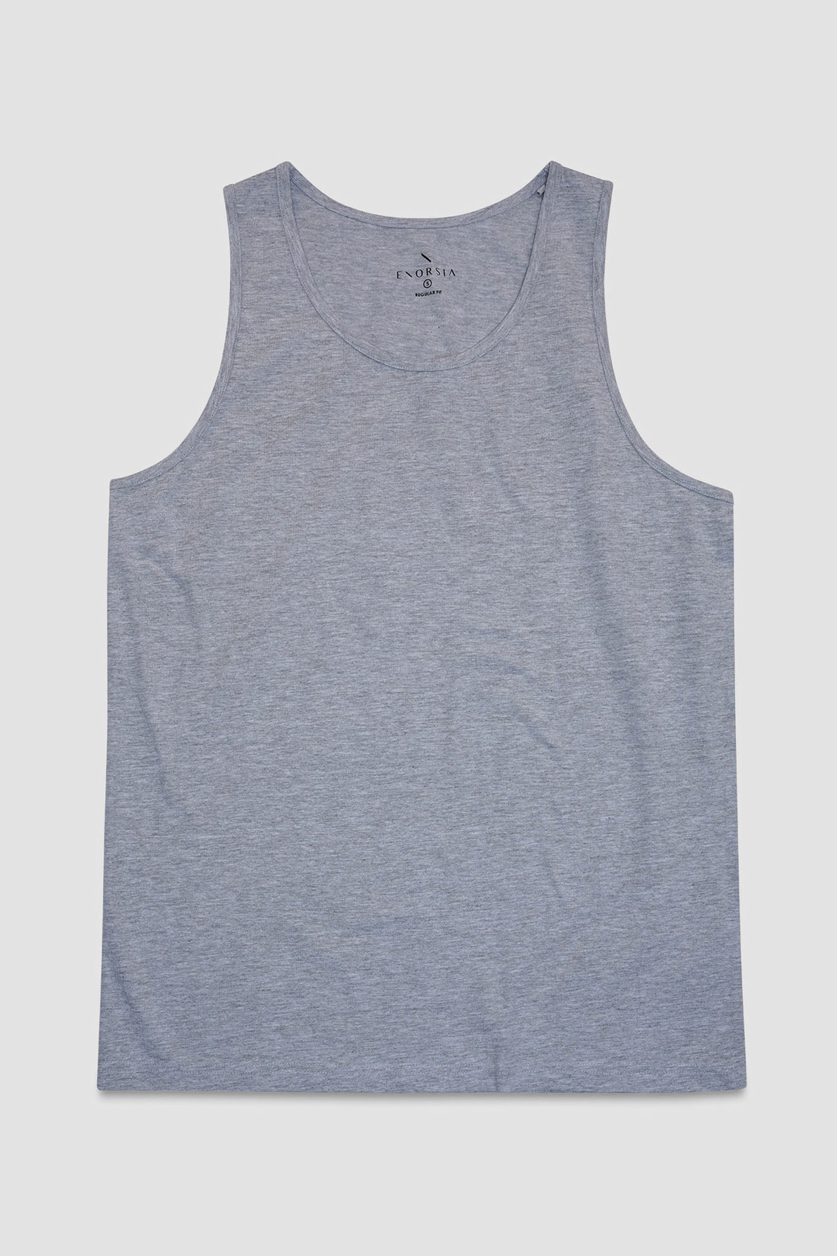 Enorsia Men's Grey Essential Cotton Vest - Uk M