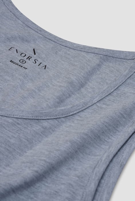 Mens Grey Essential Cotton Vest