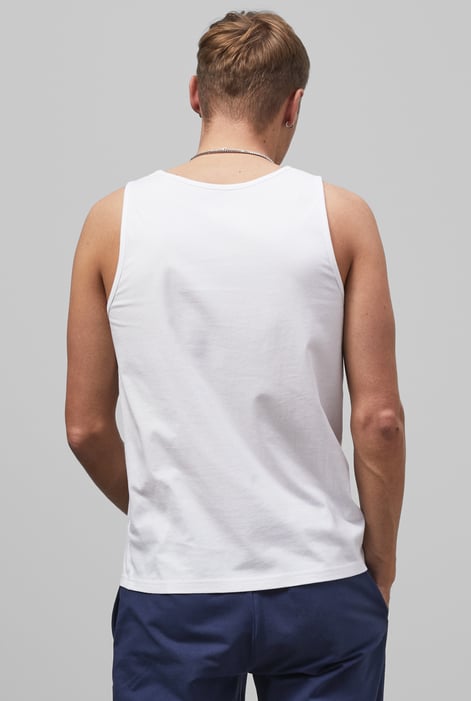 Mens White Essential Cotton Vest