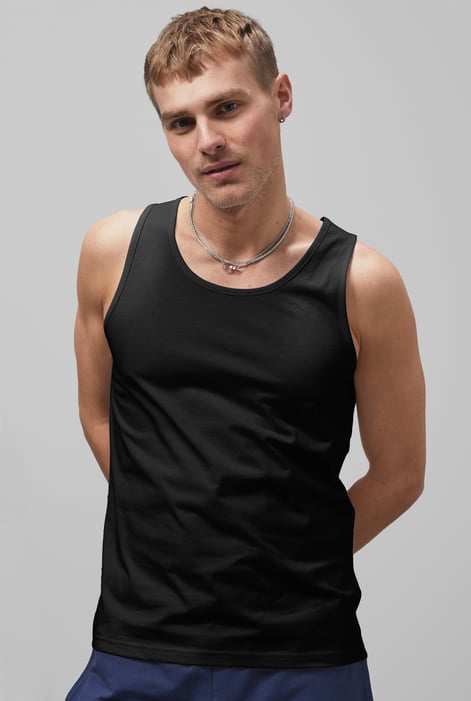 Mens White Essential Cotton Vest