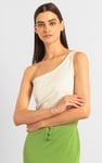 One Shoulder Crop Vest Top