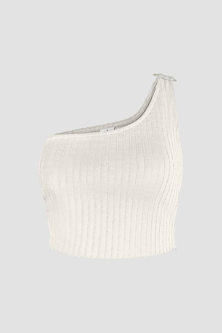 One Shoulder Crop Vest Top